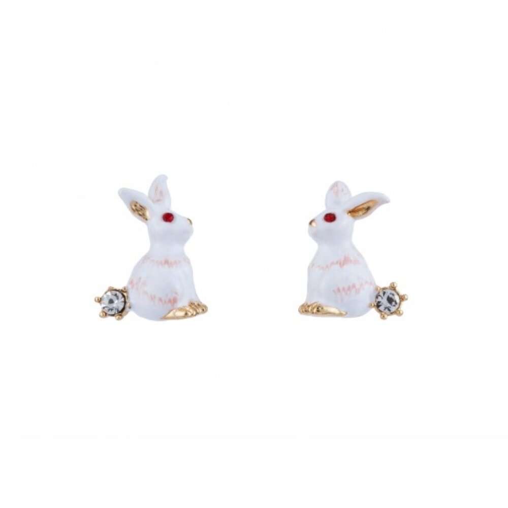 Les Nereides Fantasy Garden Rabbit Stud Earrings